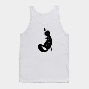 Black Cat Kawaii Space Kitty Tank Top